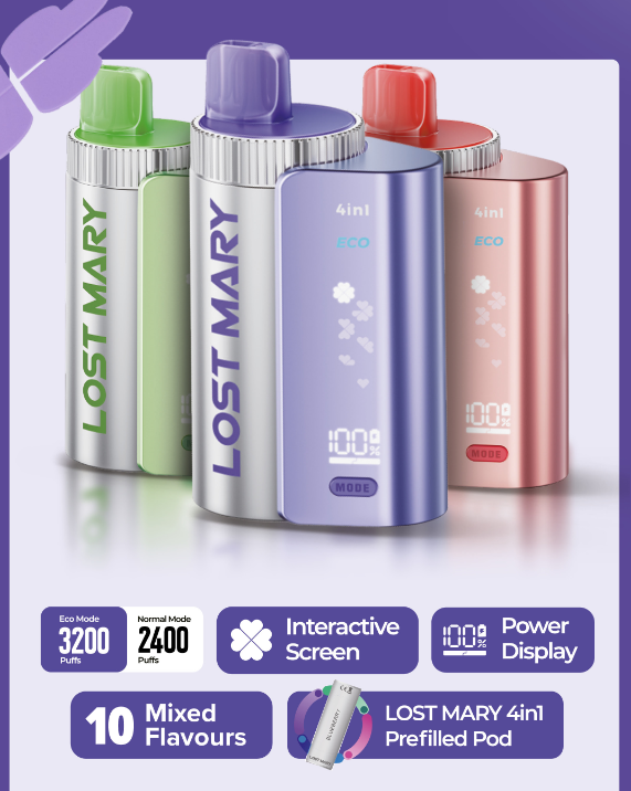 Lost Mary 4 in 1 Prefilled Pod Vape  Royal Vapes