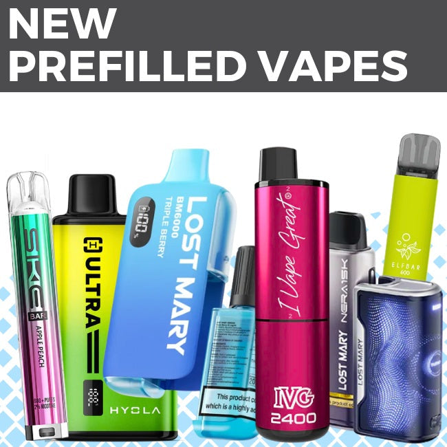 Prefilled Vapes UK | Rechargeable & Replaceable Pods