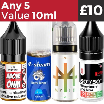 Any 5 for £10 Vape Liquids | Value 10ml E-liquids Royal Vapes