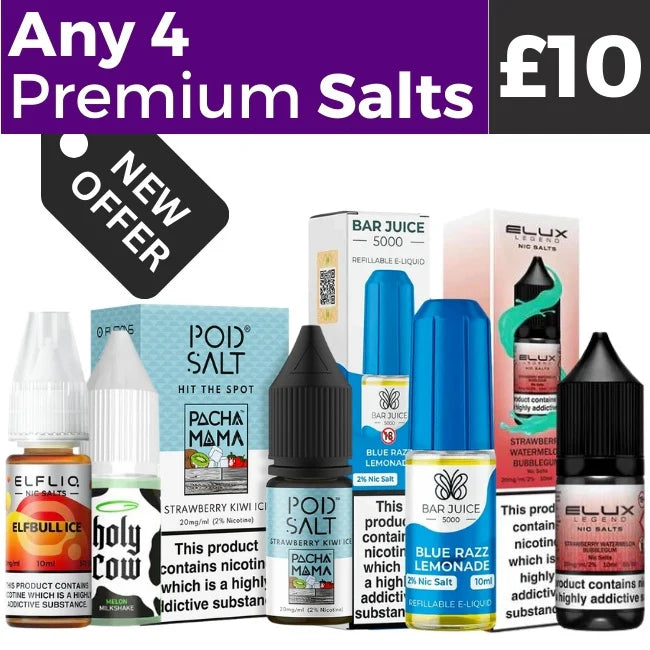Nic Salts 4 for 10 - Any 4 Premium Nic Salts Royal Vapes Nic Salts 4 for 10 - Any 4 Premium Nic Salts Royal Vapes
