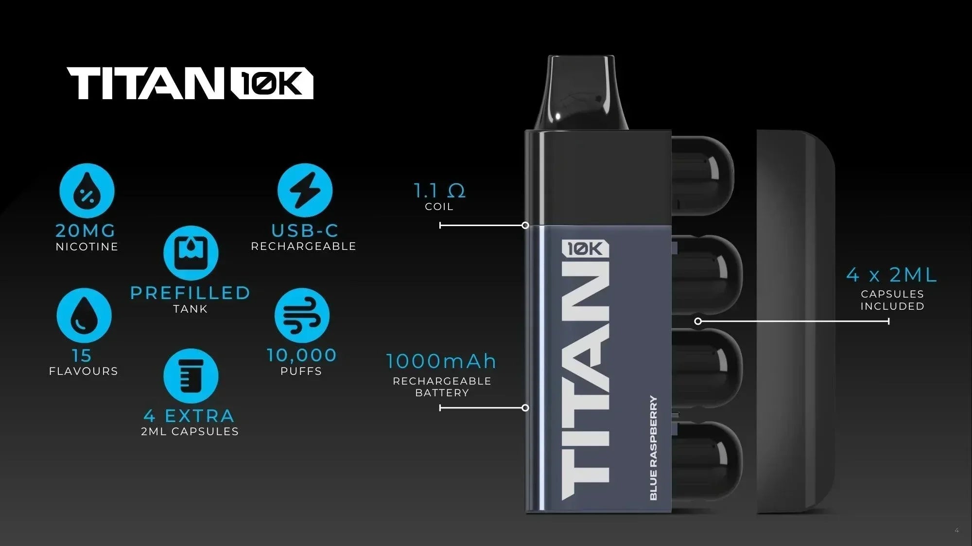 titan vape 10.000 puffs VOOPOO DORIC 60 Pod System – KMG Imports main image 0