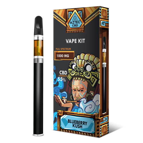 Aztec CBD Blueberry Kush CBD 1000mg Cartridge + Battery Vape Kit Royal Vapes Aztec CBD Blueberry Kush CBD 1000mg Cartridge + Battery Vape Kit Royal Vapes