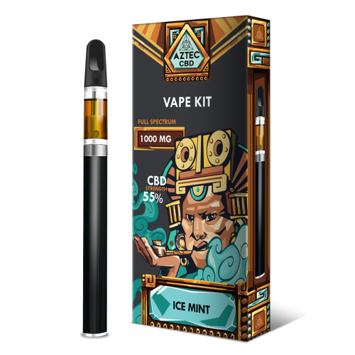 Aztec CBD Ice Mint CBD 1000mg Cartridge + Battery Vape Kit Royal Vapes Aztec CBD Ice Mint CBD 1000mg Cartridge + Battery Vape Kit Royal Vapes