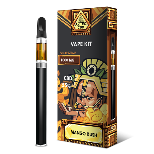 Aztec CBD Mango Kush CBD 1000mg Cartridge + Battery Vape Kit Royal Vapes Aztec CBD Mango Kush CBD 1000mg Cartridge + Battery Vape Kit Royal Vapes