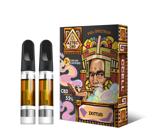 Aztec CBD Zkittlez CBD 1000mg Cartridges (2 Pack) – Royal Vapes