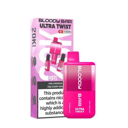 Bloody Bar Ultra Twist 20K Pink Lemonade / Pink Gummy Bear 20000 Disposable Vape Royal Vapes Bloody Bar Ultra Twist 20K Pink Lemonade / Pink Gummy Bear 20000 Disposable Vape Royal Vapes