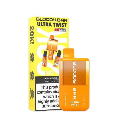 Bloody Bar Ultra Twist 20K Tropical Punch Ice / Fizzy Lemon Lime 20000 Disposable Vape Royal Vapes Bloody Bar Ultra Twist 20K Tropical Punch Ice / Fizzy Lemon Lime 20000 Disposable Vape Royal Vapes