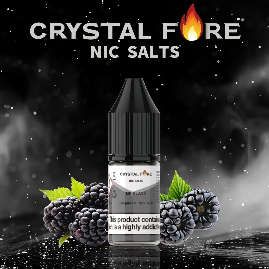 Crystal Fire Mr Black Nic Salt eLiquid 10ml – Royal Vapes