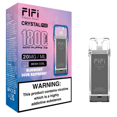 Fifi Crystal 600 Blueberry Sour Raspberry Prefilled Pods (3 Pack)