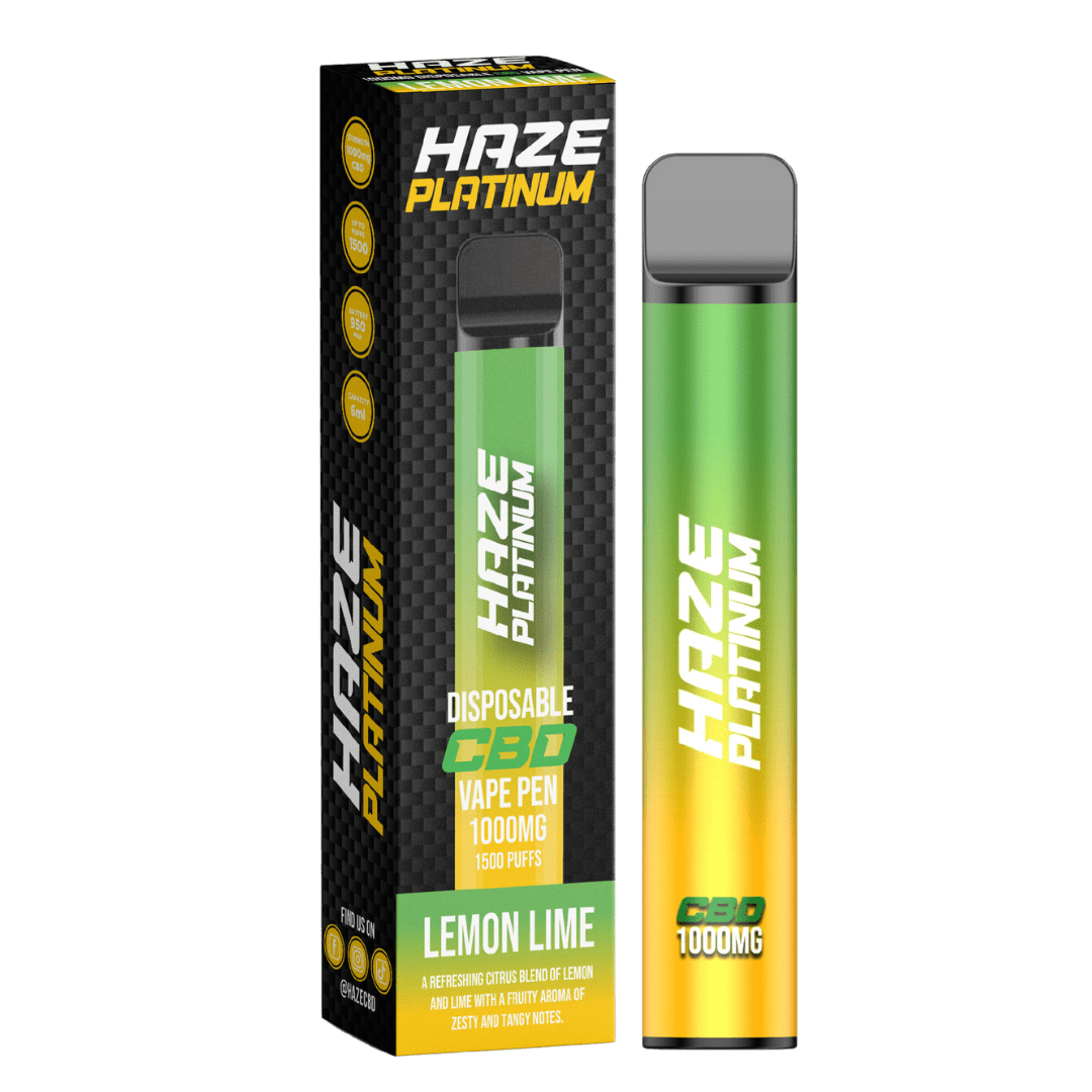 Haze Platinum Lemon Lime CBD Disposable Vape Royal Vapes Haze Platinum Lemon Lime CBD Disposable Vape Royal Vapes