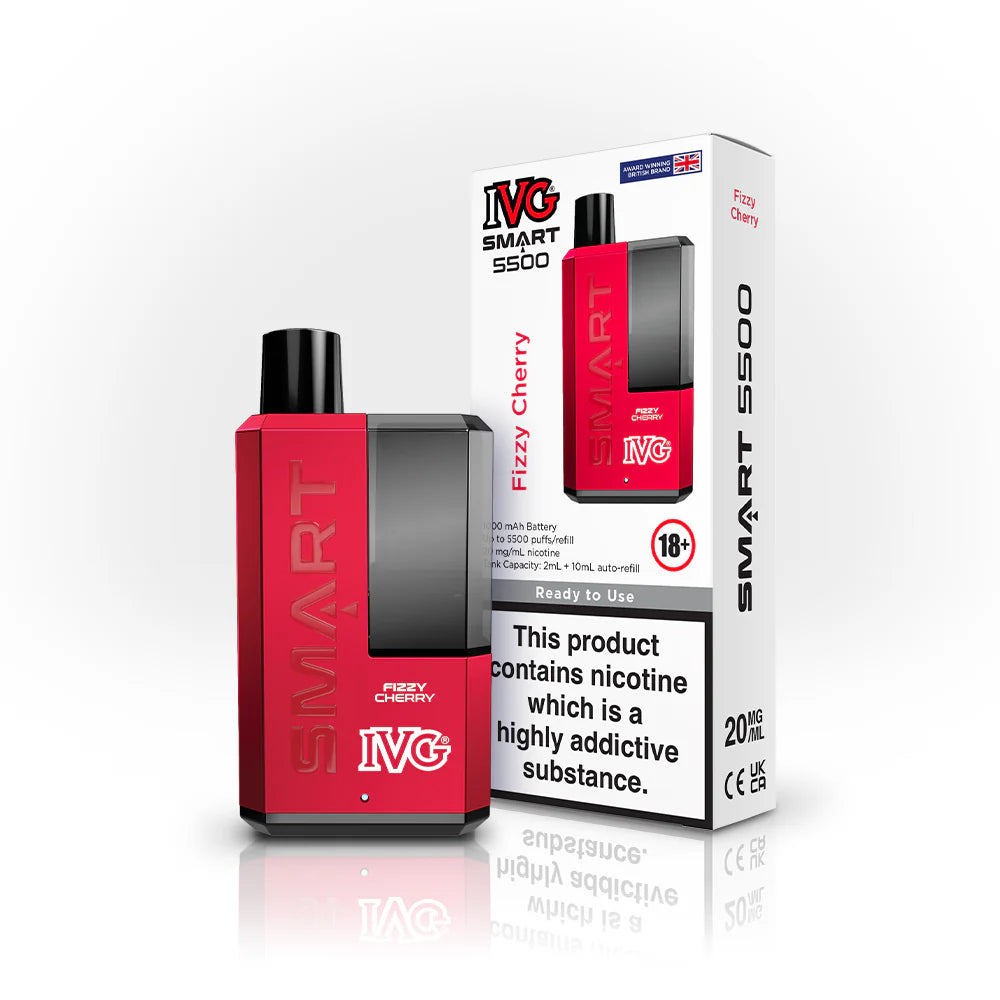 IVG SMART 5500 Fizzy Cherry 5500 Disposable Vape Royal Vapes IVG SMART 5500 Fizzy Cherry 5500 Disposable Vape Royal Vapes