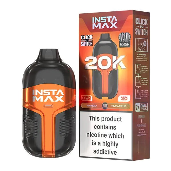 wholesale insta max 20k disposable vapes Insta Max 20K Mango / Banana 20000 Disposable Vape – Royal Vapes