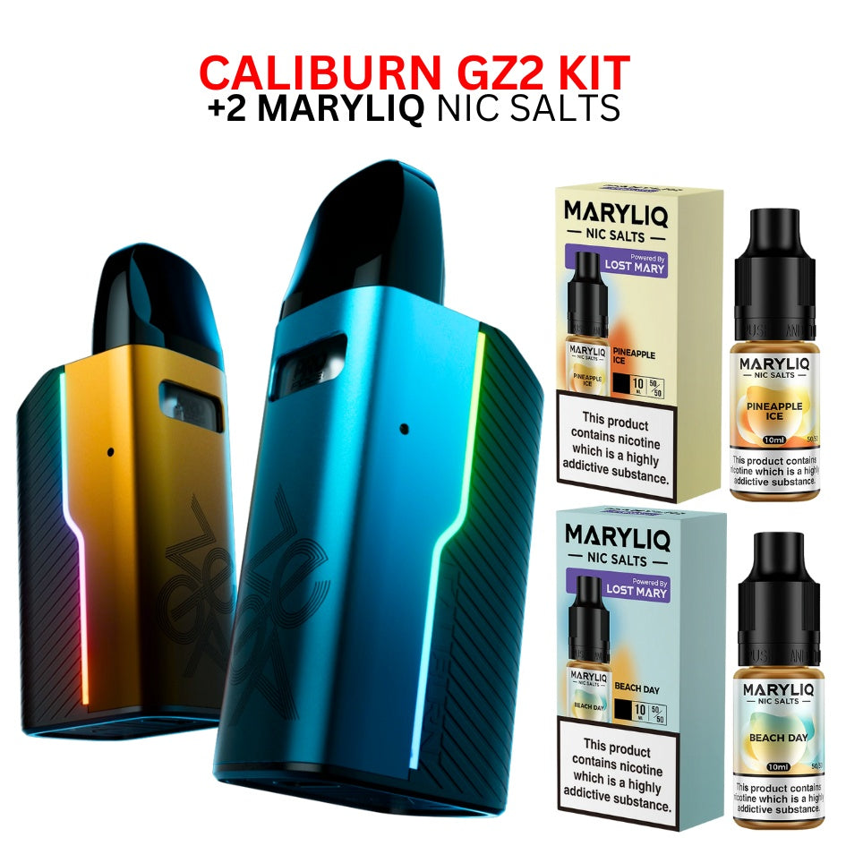 Uwell Caliburn GZ2 Kit & 2 Maryliq Nic Salts Bundle Royal Vapes Uwell Caliburn GZ2 Kit & 2 Maryliq Nic Salts Bundle Royal Vapes