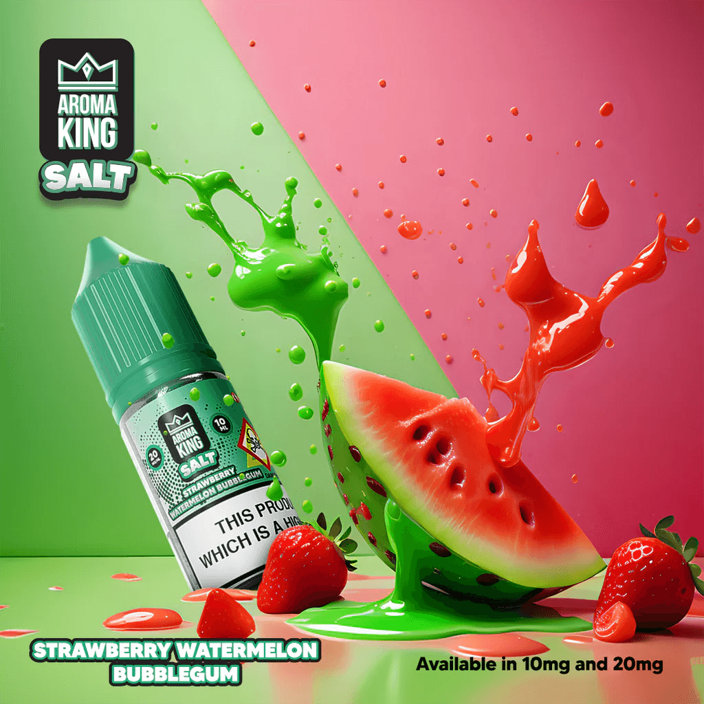 Aroma King Nic Salts Strawberry Watermelon Bubblegum Nic Salt 10ml – Royal  Vapes