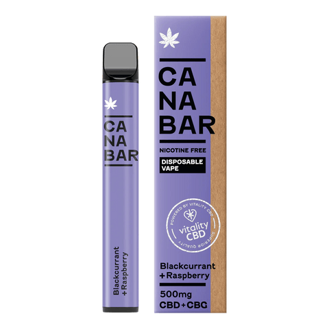 CANABAR Blackcurrant + Raspberry CBD Disposable Vape 500mg