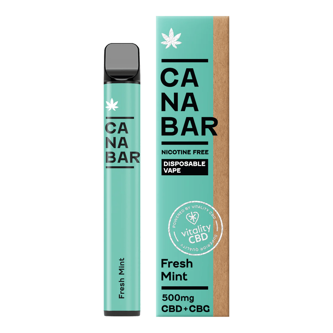 cbd disposable vape pen 500mg CANABAR Fresh Mint CBD Disposable Vape 500mg – Royal Vapes