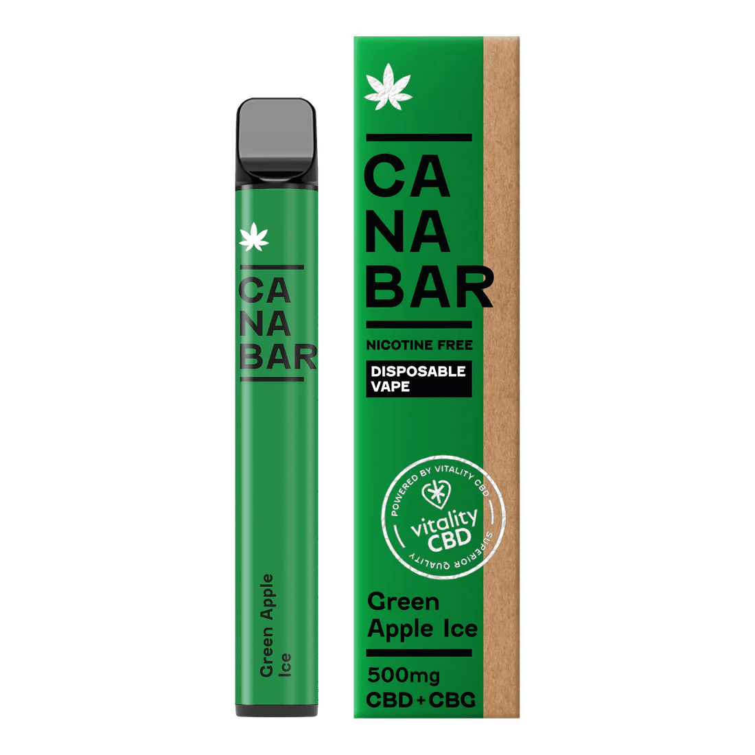 CANABAR Green Apple Ice CBD Disposable Vape 500mg Royal Vapes CANABAR Green Apple Ice CBD Disposable Vape 500mg Royal Vapes