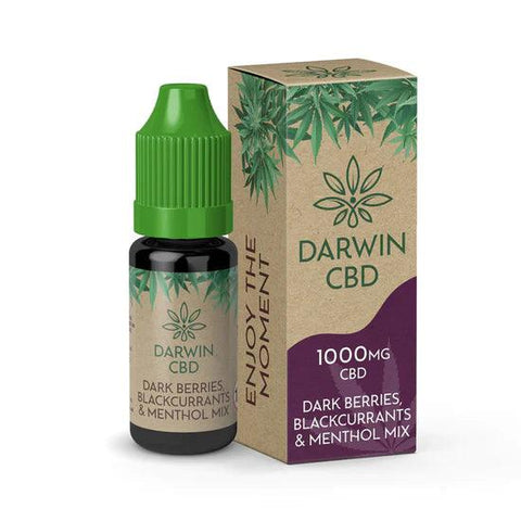 Darwin CBD Dark Berries Blackcurrants & Menthol Mix CBD Isolate 1000mg 10ml