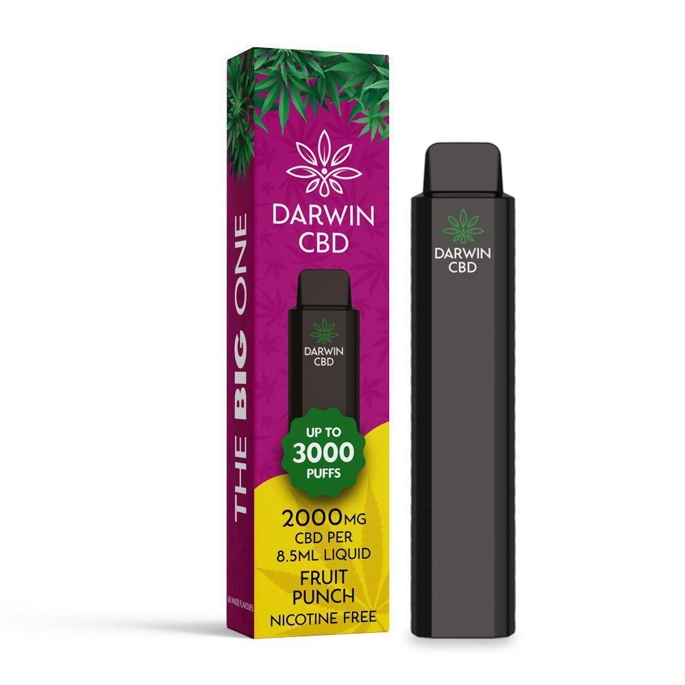 Darwin CBD The Big One Fruit Punch 3000 CBD Disposable  Royal Vapes