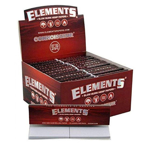 Elements Connoisseur Slow Burn Hemp Rolling Papers & Tips