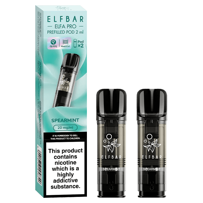 Elf Bar Spearmint ELFA Pro Pods (2 Pack) Royal Vapes Elf Bar Spearmint ELFA Pro Pods (2 Pack) Royal Vapes
