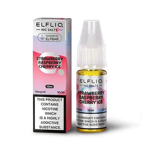 ElfLiq by Elf Bar Strawberry Raspberry Cherry Ice Nic Salt 10ml 10mg