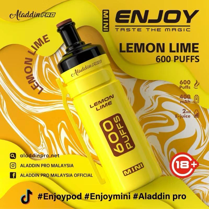 Enjoy Mini Lemon Lime 600 Disposable Vape Royal Vapes Enjoy Mini Lemon Lime 600 Disposable Vape Royal Vapes