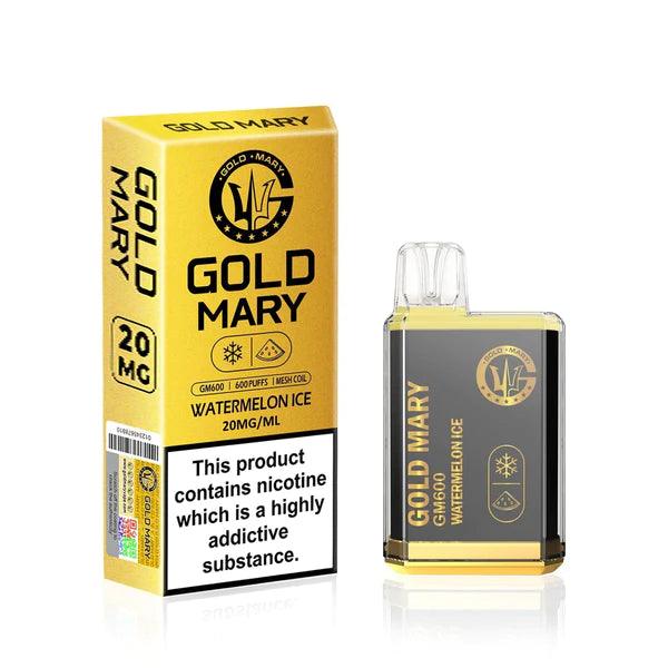 gold bar watermelon ice disposable vape Gold Mary Watermelon Ice Disposable – Royal Vapes