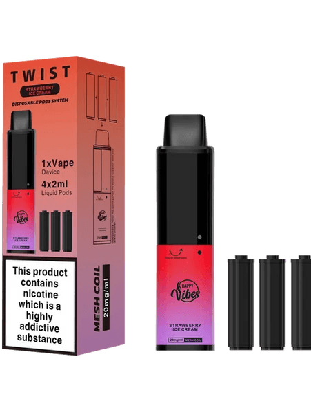 Happy Vibes Twist Strawberry Ice Cream 2400 Disposable Royal Vapes Happy Vibes Twist Strawberry Ice Cream 2400 Disposable Royal Vapes