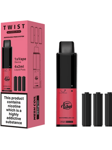 Happy Vibes Twist Watermelon Ice 2400 Disposable 20mg