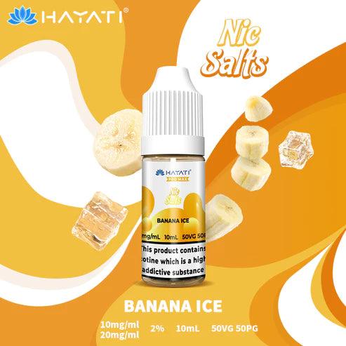 Hayati Pro Max Nic Salts Banana Ice Nic Salt 10ml – Royal Vapes