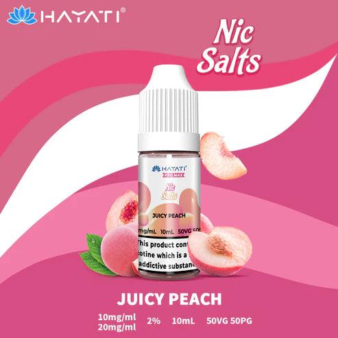 Hayati Pro Max Nic Salts Juicy Peach Nic Salt 10ml Royal Vapes Hayati Pro Max Nic Salts Juicy Peach Nic Salt 10ml Royal Vapes