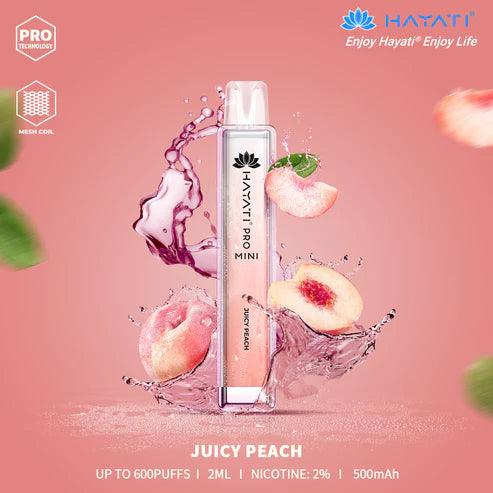 juicy peach hayati twist Hayati Pro Mini Juicy Peach Disposable – Royal Vapes