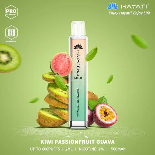 hayati pro mini disposable vape Hayati Pro Mini Kiwi Passionfruit Guava Disposable – Royal Vapes
