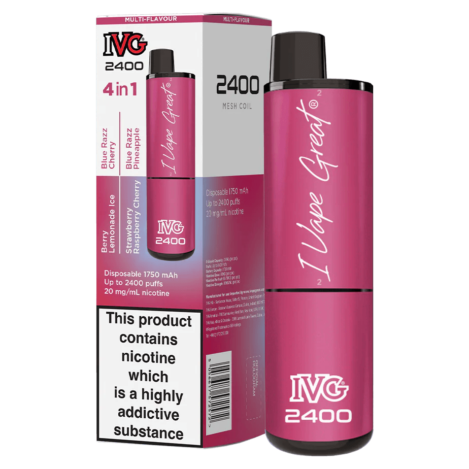 IVG 2400 Berry Edition (Multi Flavour) 2400 Disposable Royal Vapes IVG 2400 Berry Edition (Multi Flavour) 2400 Disposable Royal Vapes