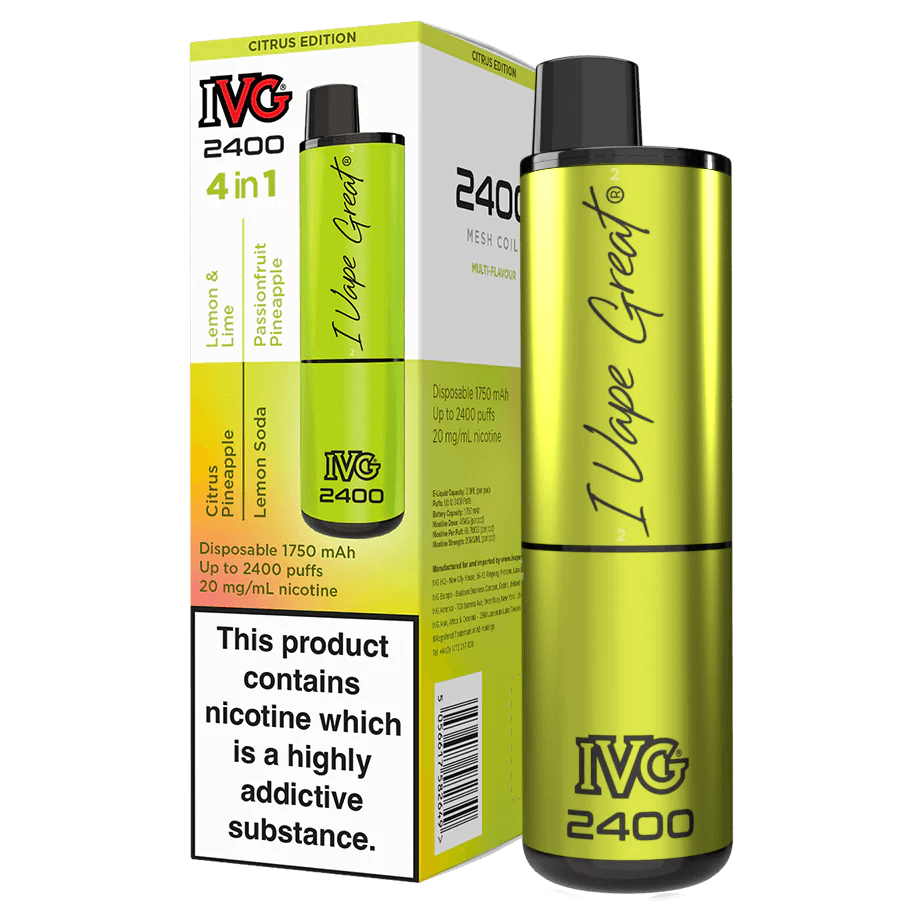 IVG 2400 Citrus Edition (Multi Flavour) 2400 Disposable Royal Vapes IVG 2400 Citrus Edition (Multi Flavour) 2400 Disposable Royal Vapes