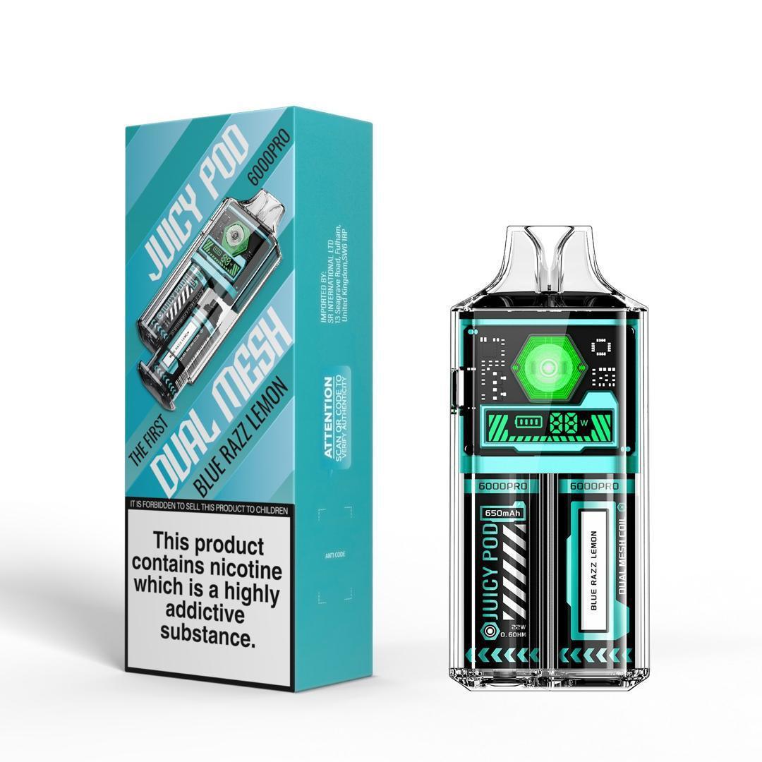 Juicy Pod 6000 Pro Blue Razz Lemon 6000 Disposable Vape Royal Vapes Juicy Pod 6000 Pro Blue Razz Lemon 6000 Disposable Vape Royal Vapes