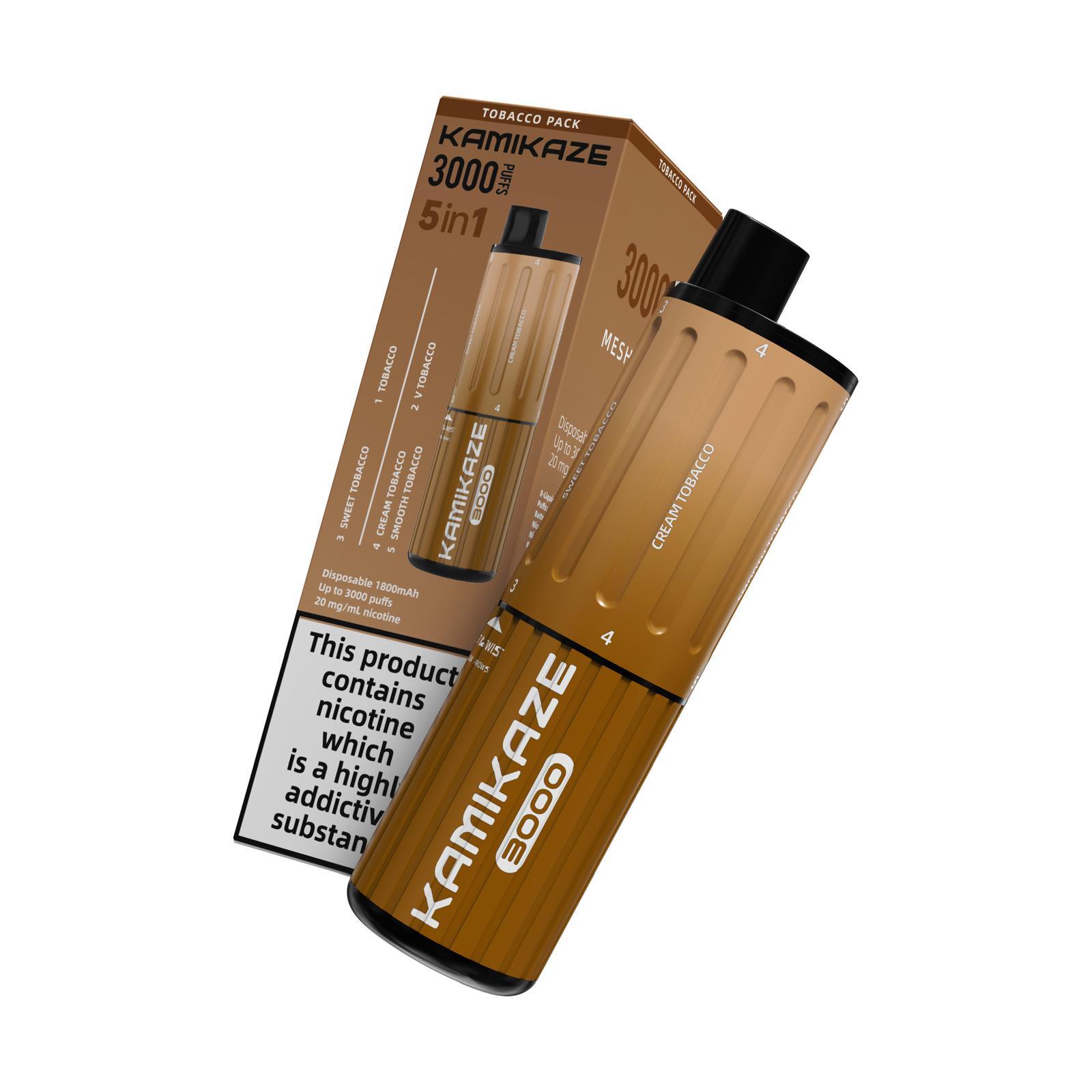 Kamikaze 3000 Tobacco Pack (5in1) 3000 Disposable Royal Vapes Kamikaze 3000 Tobacco Pack (5in1) 3000 Disposable Royal Vapes