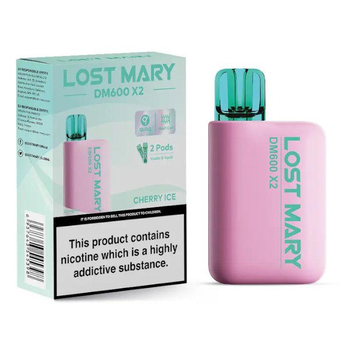 Lost Mary DM600 X2 Cherry Ice Disposable Royal Vapes Lost Mary DM600 X2 Cherry Ice Disposable Royal Vapes