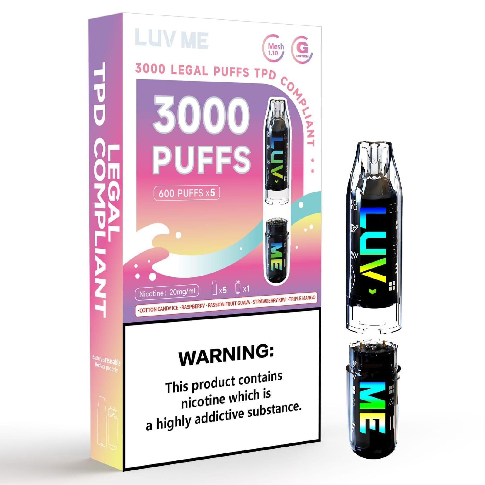 LUV ME 3000 G Edition 3000 Disposable Royal Vapes LUV ME 3000 G Edition 3000 Disposable Royal Vapes
