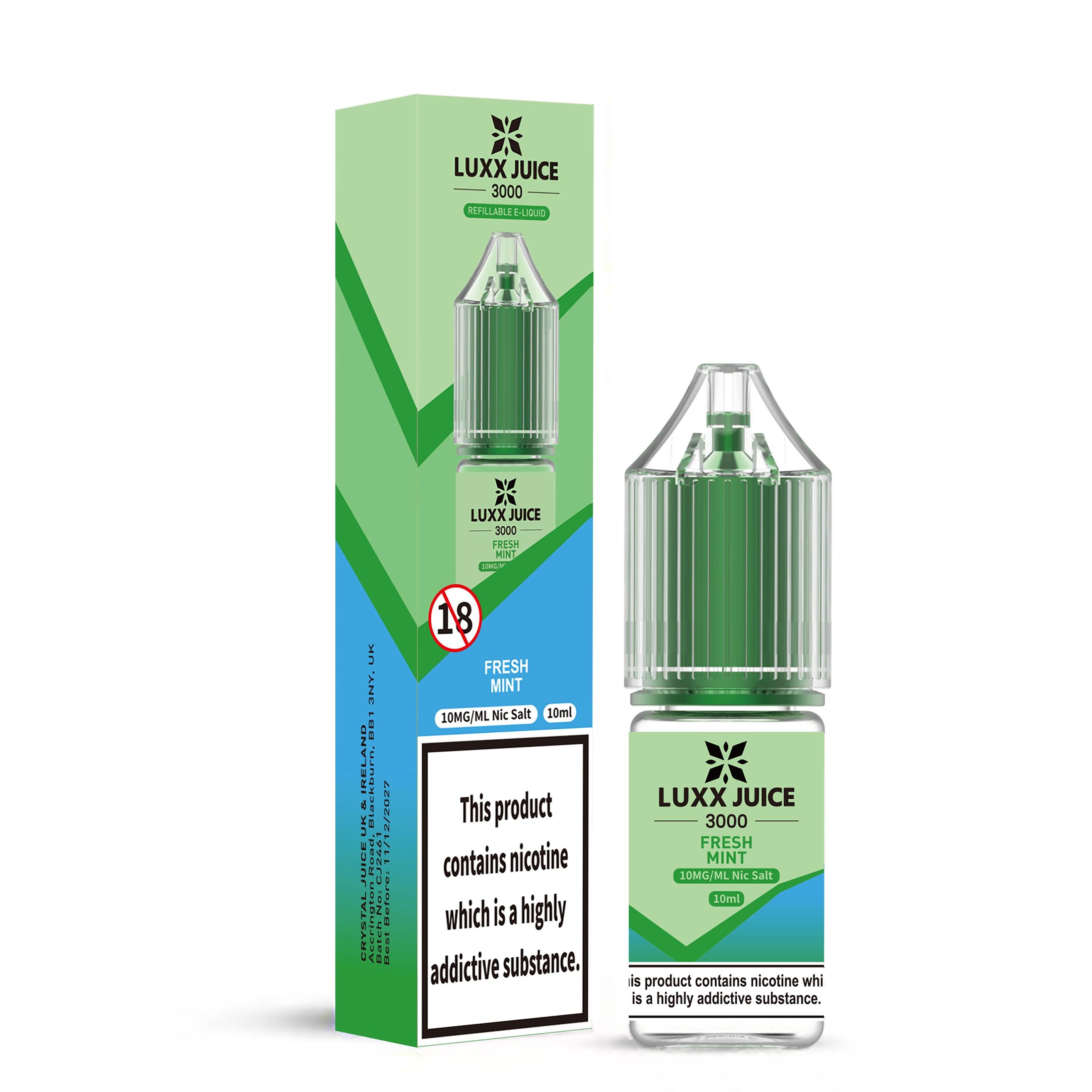 Luxx Juice 3000 Fresh Mint Nic Salt 10ml Royal Vapes Luxx Juice 3000 Fresh Mint Nic Salt 10ml Royal Vapes