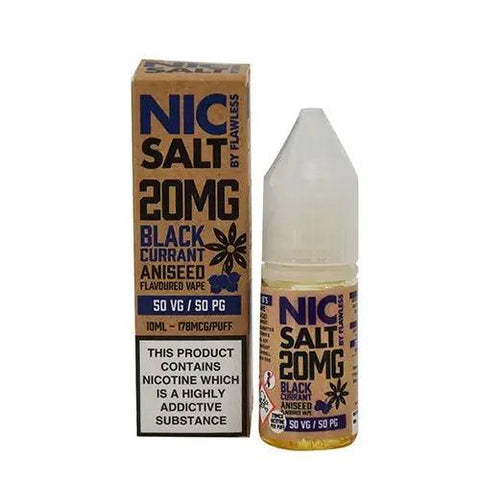 Nic Salt By Flawless Blackcurrant Aniseed Nic Salt 10ml 10mg