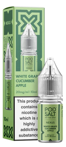 Pod Salt Nexus White Grape Cucumber (Pro Green) Nic Salt 10ml 5mg