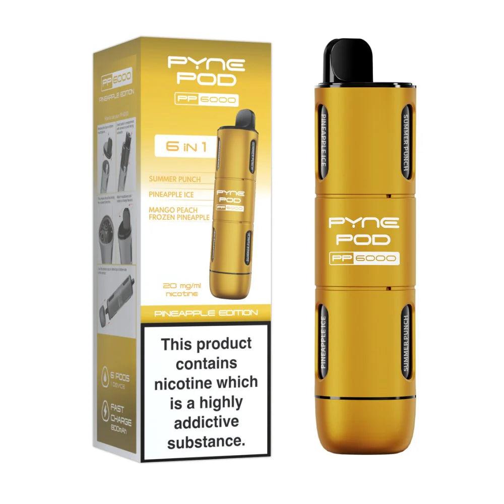 Pyne Pod PP6000 Pineapple Edition (6 in 1) 6000 Disposable Vape Royal Vapes Pyne Pod PP6000 Pineapple Edition (6 in 1) 6000 Disposable Vape Royal Vapes