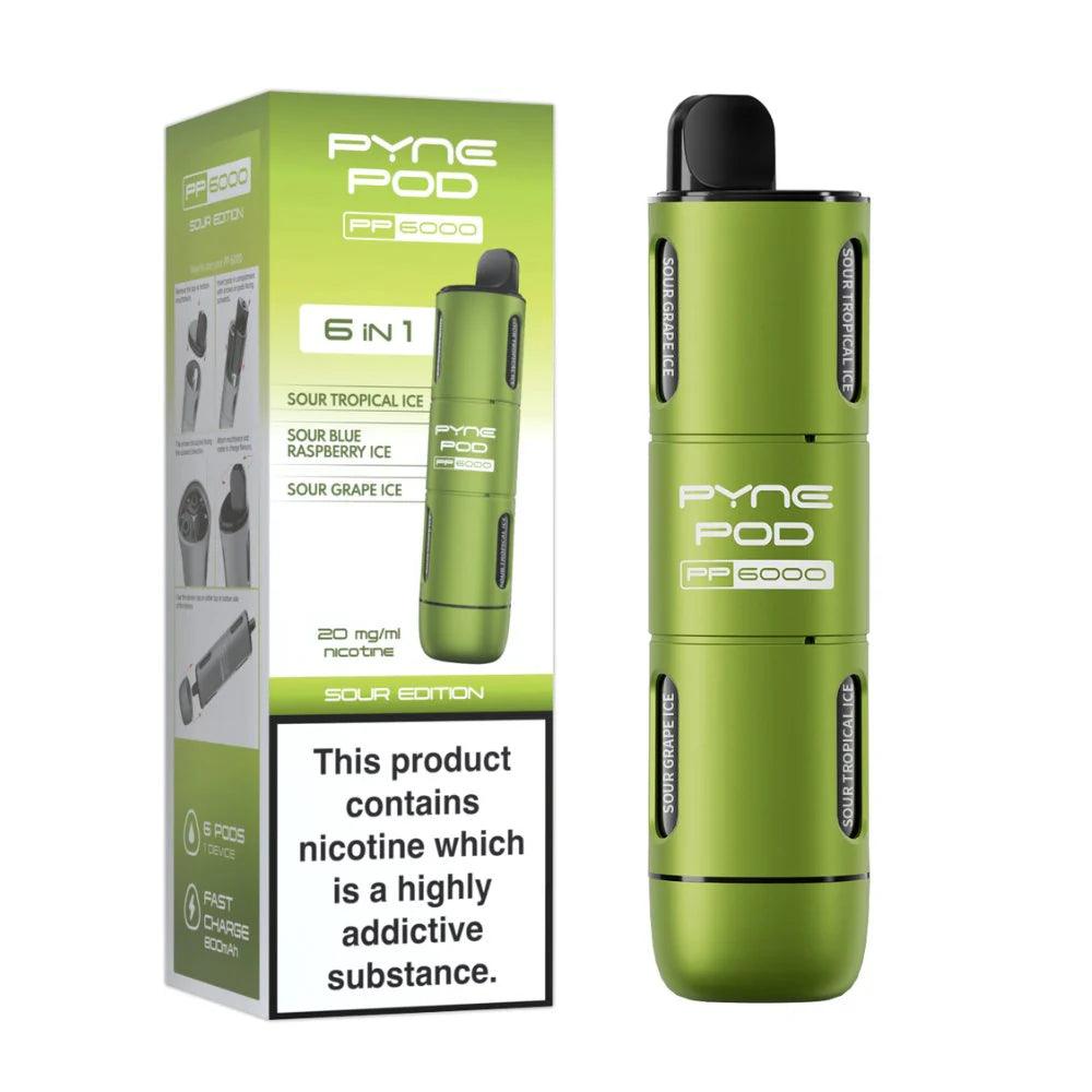 Pyne Pod PP6000 Sour Edition (6 in 1) 6000 Disposable Vape  Royal Vapes