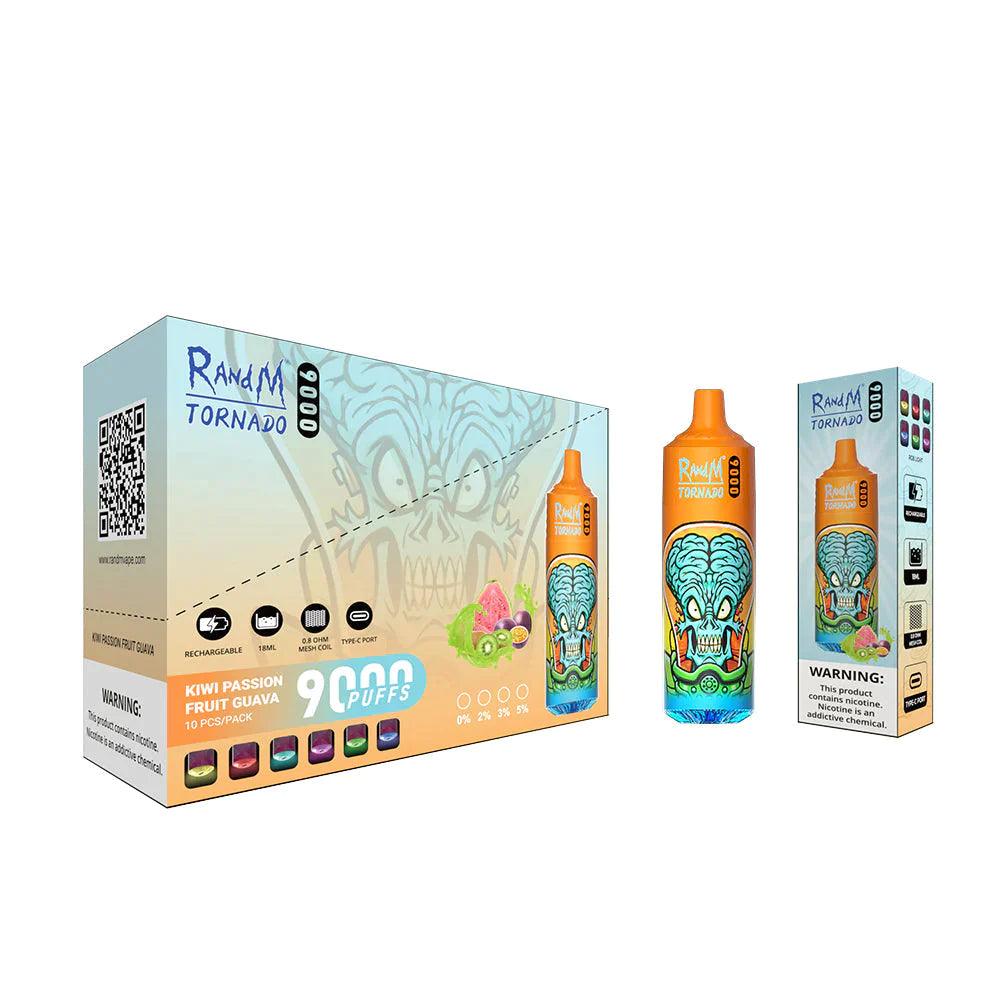 randm tornado 9000 kiwi passion fruit guava Randm Tornado 9000 0mg Kiwi Passion Fruit Guava 9000 Disposable – Royal  Vapes