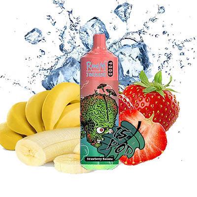 Randm Tornado 9000 0mg Strawberry Banana 9000 Disposable Royal Vapes Randm Tornado 9000 0mg Strawberry Banana 9000 Disposable Royal Vapes