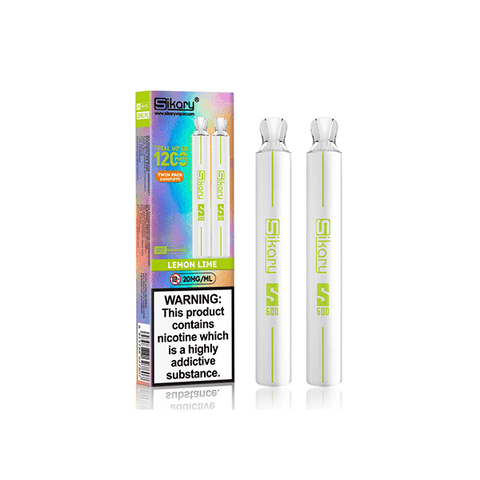 Sikary 1200 by SKE Lemon Lime Disposable Twin Pack