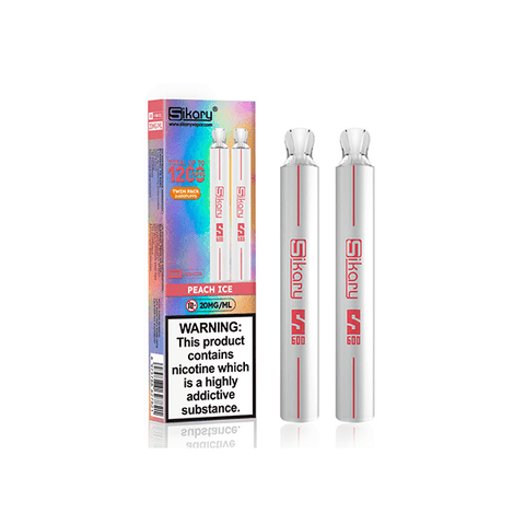 Sikary 1200 by SKE Peach Ice Disposable Twin Pack