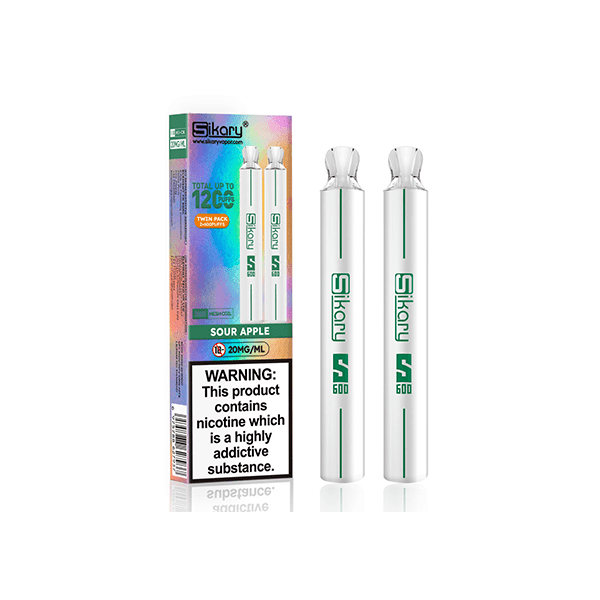 why did disposable vapes get banned Sikary 1200 by SKE Sour Apple Disposable Twin Pack – Royal Vapes